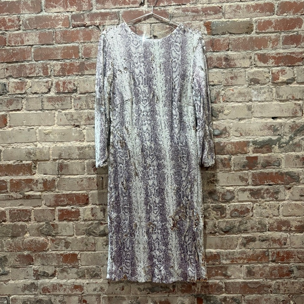 Dress The Population Python Sequin Emery Sheath Dress‎ Size 2X - Picture 7 of 13